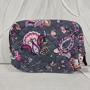 Vera Bradley Quilted Floral Cosmetic Bag - Pink and Blue